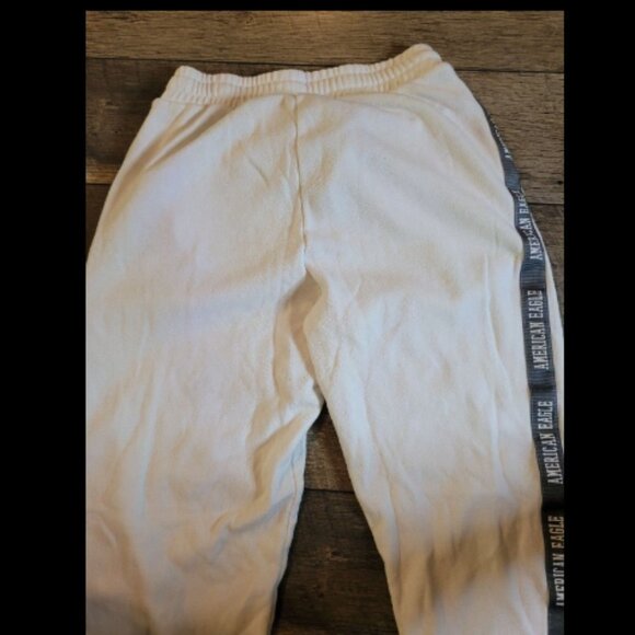2 for $20 American Eagle Joggers White Striped Logo Size Small - Picture 6 of 7